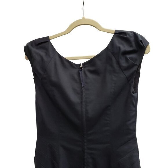 Rebecca Taylor Womens Dress Wool Blend Size 12 Lined Navy New‎ - Picture 4 of 15